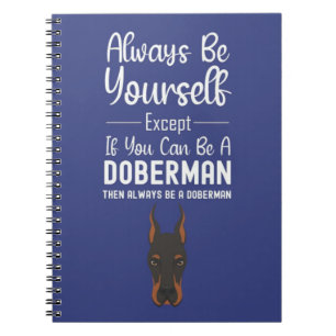 Cute Doberman Gifts Dog Animal Pets Puppy Funny Notebook