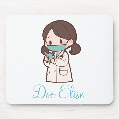 Cute Doctor Appreciation Gift Name Personalized Mouse Pad