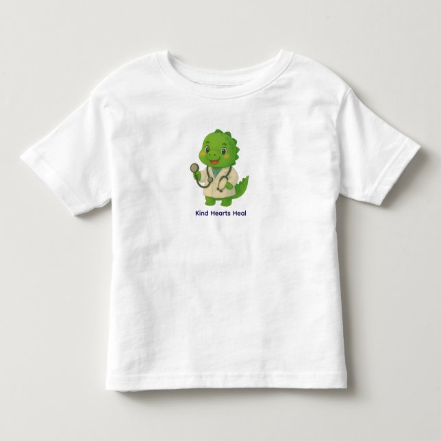 Cute Doctor Dinosaur – Dino Jobs Toddler T-shirt (Front)