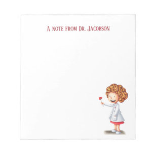 Cute Doctor Nurse Illustrated Notepad