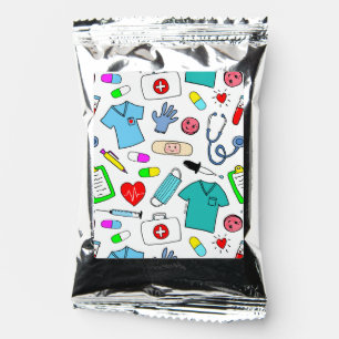 Cute Doctor Nurse Medical Supplies Pattern Coffee Drink Mix