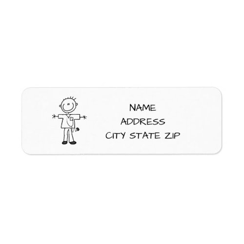 CUTE DOCTOR RETURN ADDRESS LABELS