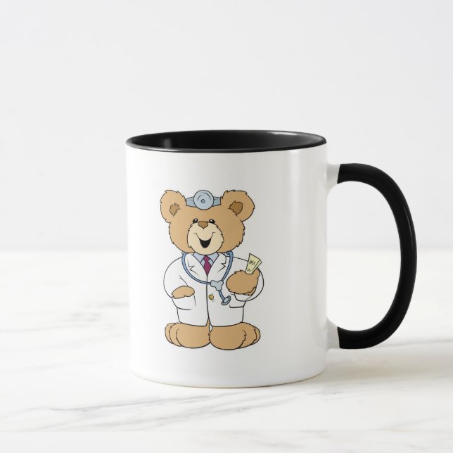 Cute Doctor Teddy Bear Mug (Right)