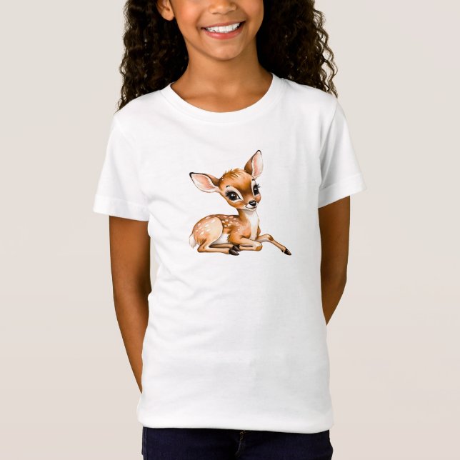 Cute Doe Chilling Out T-Shirt, Deer Lover Gift, T-Shirt (Front)