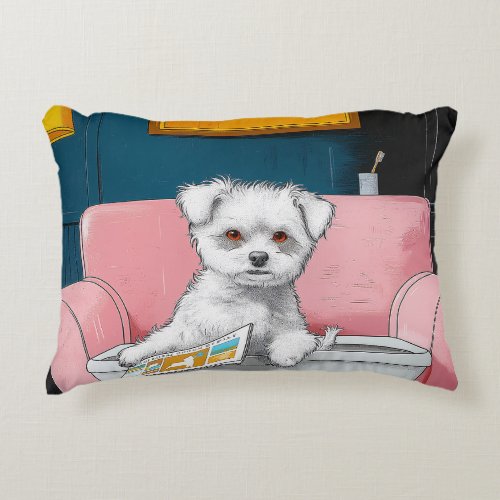 Cute dog 03 accent pillow