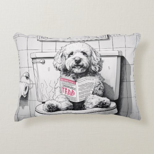 Cute dog 04 accent pillow