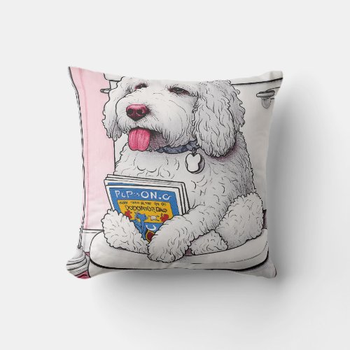 Cute dog 05 throw pillow