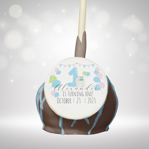 Cute Dog 1st Birthday Woof_tastic Celebration Cake Pops