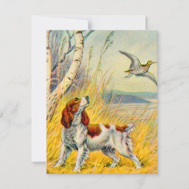 cute dog and bird note card (Front)