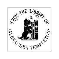 Cute Dog And Butterfly Library Book Name