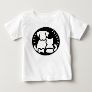 Cute Dog and Cat Best Friends Silhouette Baby T-Sh T-Shirt