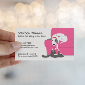 Cute Dog And Cat Pet Sitting | Animal Care Busines Business Card by jennsdoodleworld at Zazzle