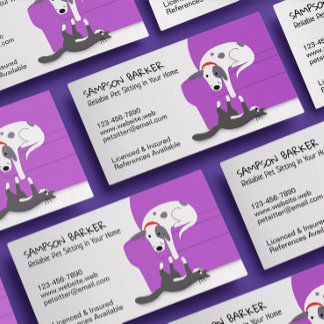 Cute Dog and Cat Pet Sitting | Animal Care Busines Business Card
