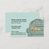 Cute Dog and Cat Pet Sitting - Animal Services Business Card (Front/Back)