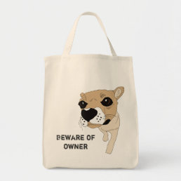 Cute dog animal tote bag