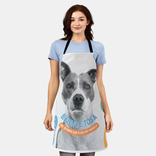 Cute Dog Apron Design (Worn)