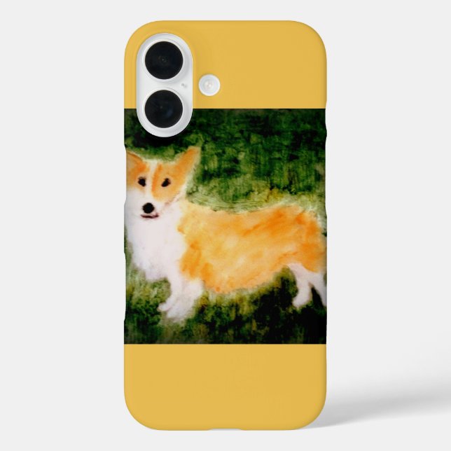 Cute Dog Art Corgi Case-Mate iPhone Case (Back)