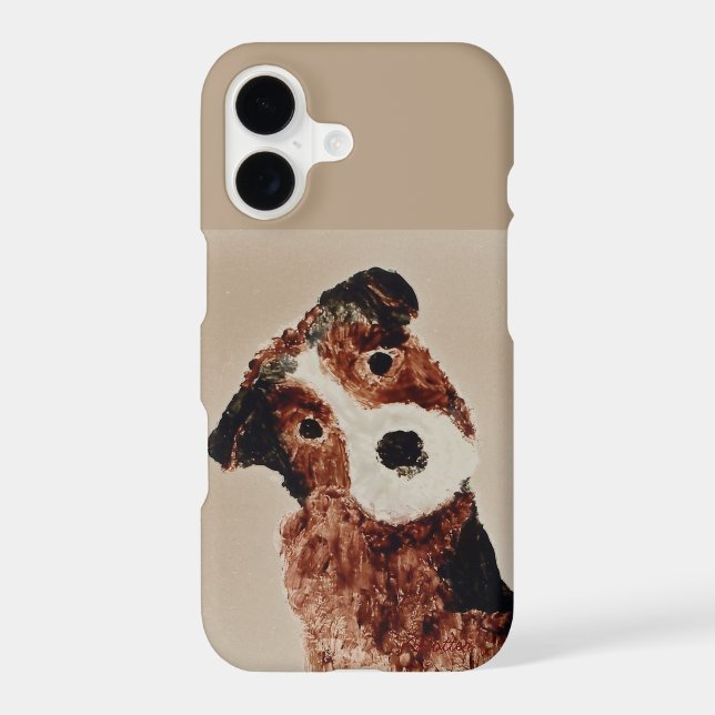 Cute Dog Art Terrier Case-Mate iPhone Case (Back)