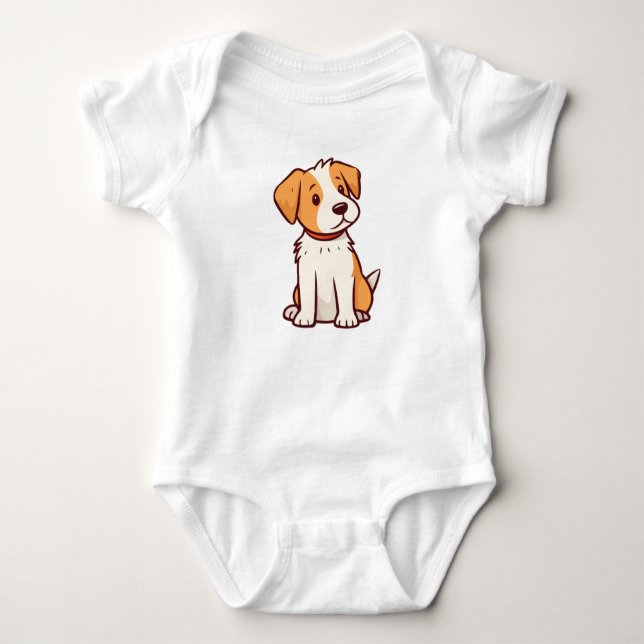 cute dog baby bodysuit (Front)