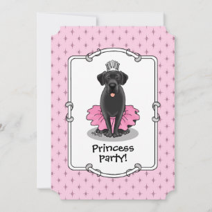 Cute Dog Ballet Princess Black Labrador Retriever Announcement