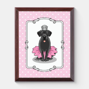 Cute Dog Ballet Princess Black Labrador Retriever Award Plaque