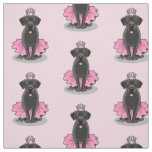 Cute Dog Ballet Princess Black Labrador Retriever Fabric
