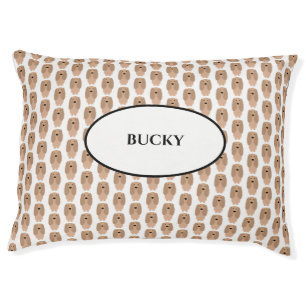 Cute Dog Bed, Buff Cocker Spaniel Personalized Pet Bed