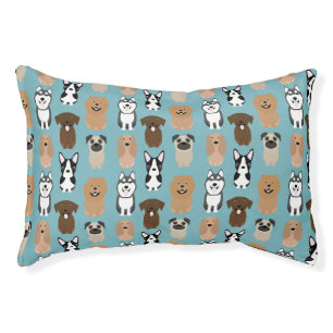 Cute Dog Bed, Dog Breed Collage Pet Bed