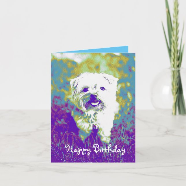 Cute dog birthday card (Front)