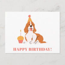 Cute Dog Birthday Cupcake Colorful Modern Birthday