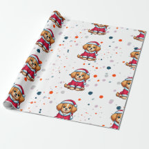 Cute Dog Birthday Gift Wrapping Paper