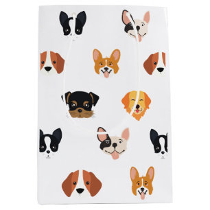 Cute Dog Birthday Party Medium Gift Bag