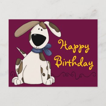 Cute Dog Birthday Postcard by DoggieAvenue at Zazzle