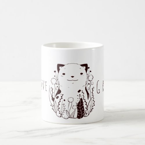 Cute dog black and white funny coffee mug