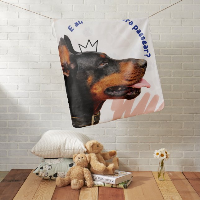 Cute Dog Blanket & Throw Design (In Situ)
