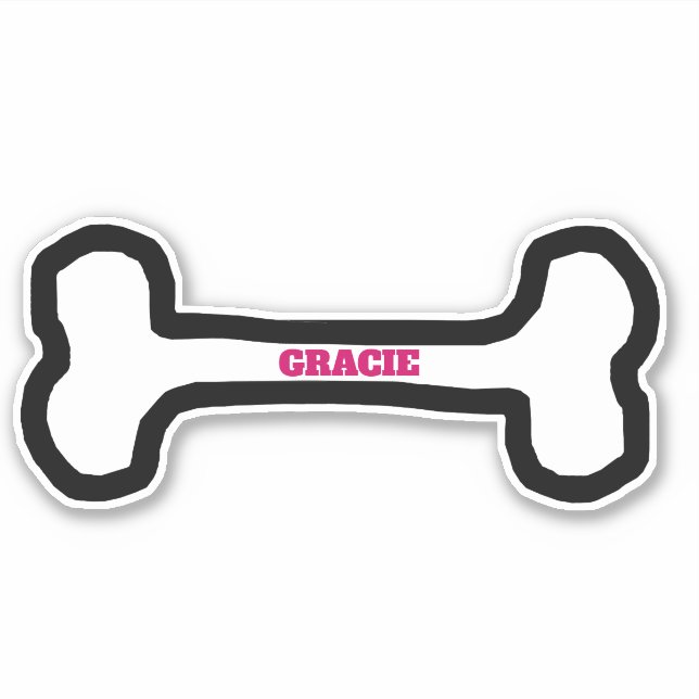 Cute Dog Bone Sticker (Front)