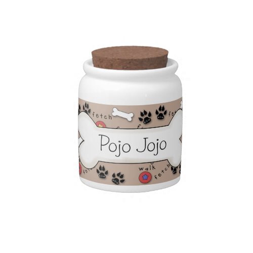 Cute Dog Bone Treat Jar