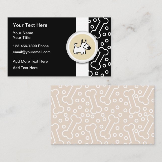 Cute Dog Bones Theme Trendy Business Cards (Front/Back)
