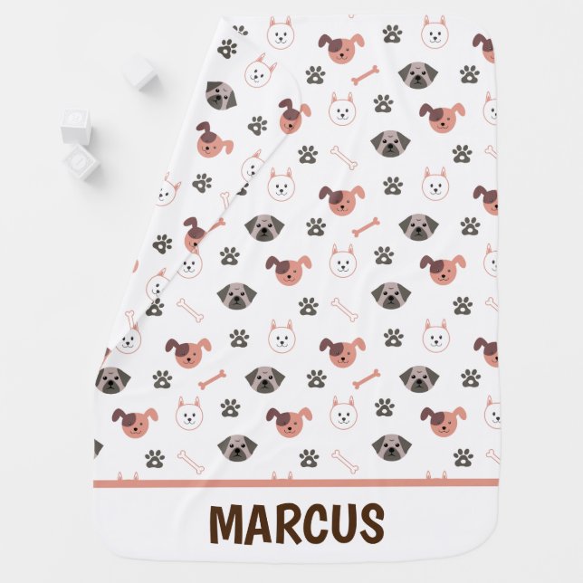 Cute Dog Breed Baby Blanket (In Situ)