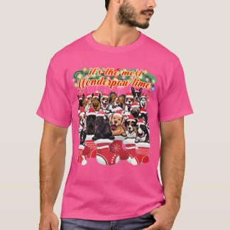 Cute Dog Breeds Christmas Dog Lover retro T-Shirt