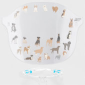 Cute Dog Breeds Dog Lover Veterinarian Groomer Face Shield (Front w/Glasses)