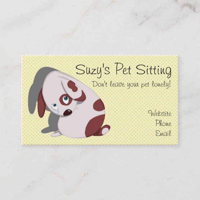 Cute Dog Business Cards (Front)