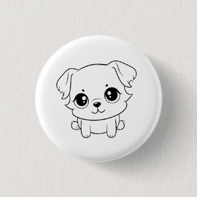 Cute Dog  Button (Front)