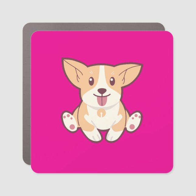 Cute Dog Car Magnet (Front)