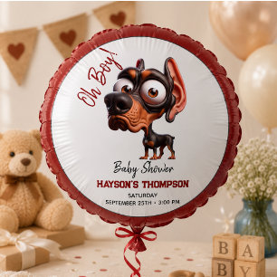 Cute Dog Caricatures Baby Shower for Boy Balloon