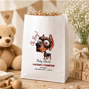 Cute Dog Caricatures Baby Shower for Boy Favor Bag