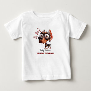 Cute Dog Caricatures Baby Shower for Boy T-Shirt