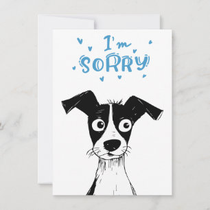  Cute Dog Cartoon Birthday Funny Belated Card
