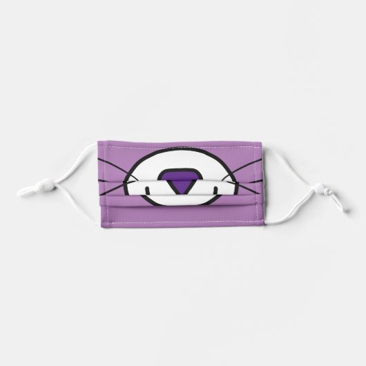 Cute Dog Cartoon Mouth Kids' Cloth Face Mask (Front, Folded)