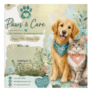 Cute Dog & Cat Pet Sitter Dog Walker Acrylic Print